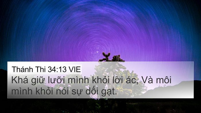 Thánh Thi 34:13 VIE Bible Verse Image