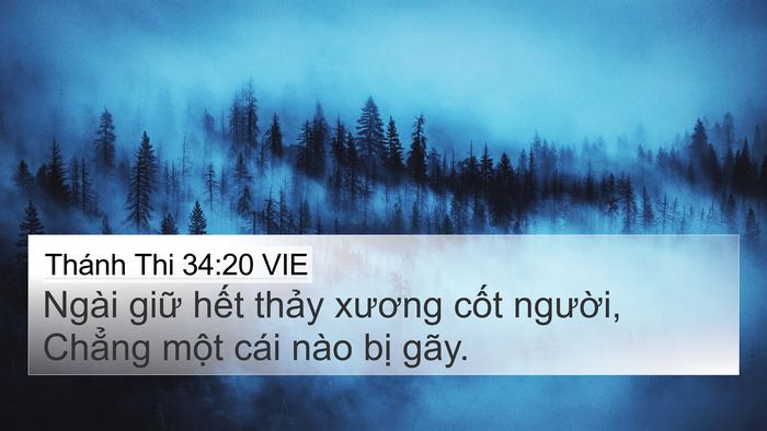 Thánh Thi 34:20 VIE Bible Verse Image