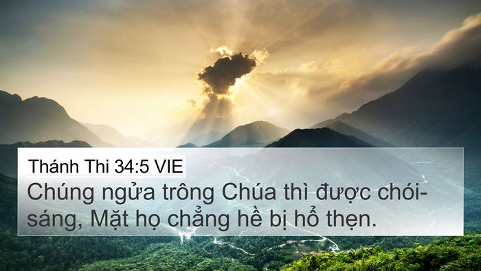 Thánh Thi 34:5 VIE Bible Verse Image
