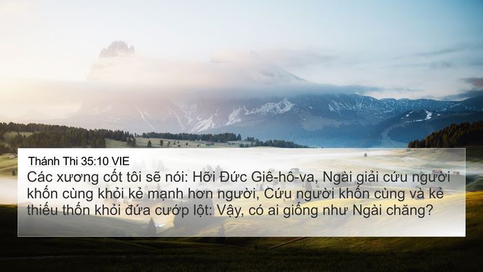 Thánh Thi 35:10 VIE Bible Verse Image