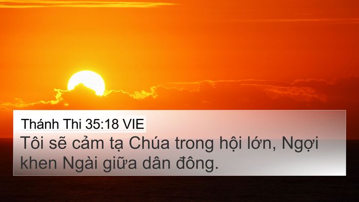 Thánh Thi 35:18 VIE Bible Verse Image