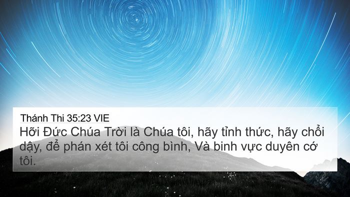 Thánh Thi 35:23 VIE Bible Verse Image