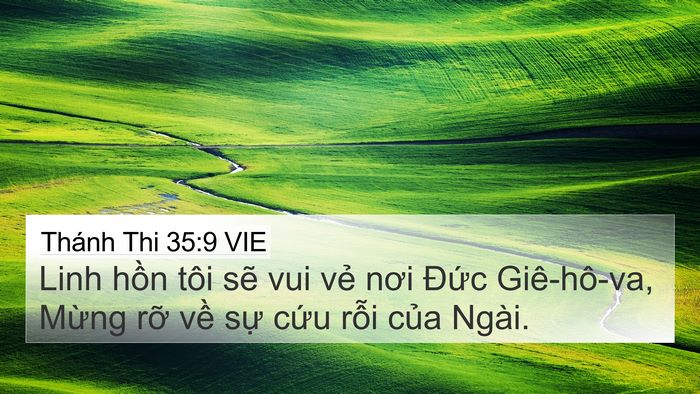 Thánh Thi 35:9 VIE Bible Verse Image