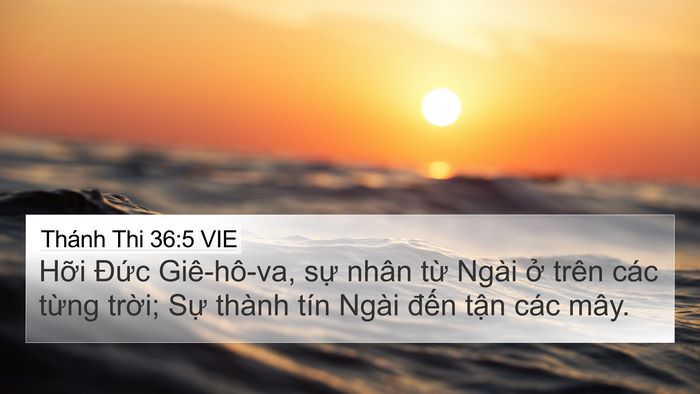 Thánh Thi 36:5 VIE Bible Verse Image