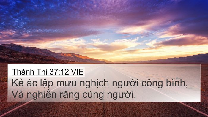 Thánh Thi 37:12 VIE Bible Verse Image