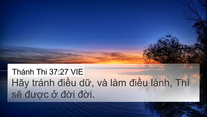 Thánh Thi 37:27 VIE Bible Verse Image