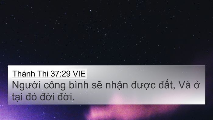 Thánh Thi 37:29 VIE Bible Verse Image