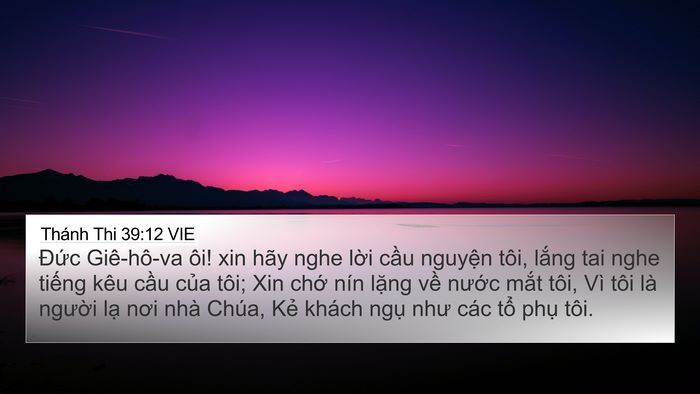 Thánh Thi 39:12 VIE Bible Verse Image