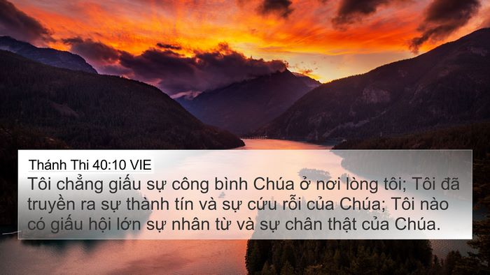 Thánh Thi 40:10 VIE Bible Verse Image