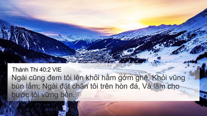 Thánh Thi 40:2 VIE Bible Verse Image