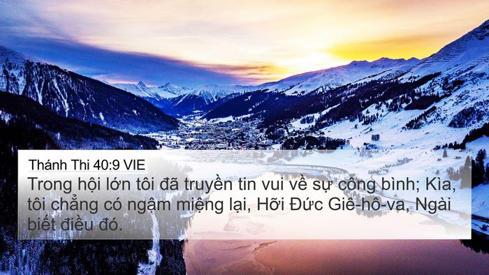 Thánh Thi 40:9 VIE Bible Verse Image
