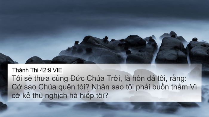 Thánh Thi 42:9 VIE 4K Wallpaper - Tôi sẽ thưa cùng Đức Chúa Trời, là - 4K Wallpaper Bible Verse