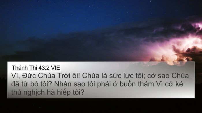 Thánh Thi 43:2 VIE Bible Verse Image