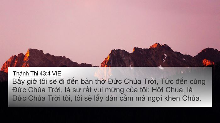 Thánh Thi 43:4 VIE Bible Verse Image