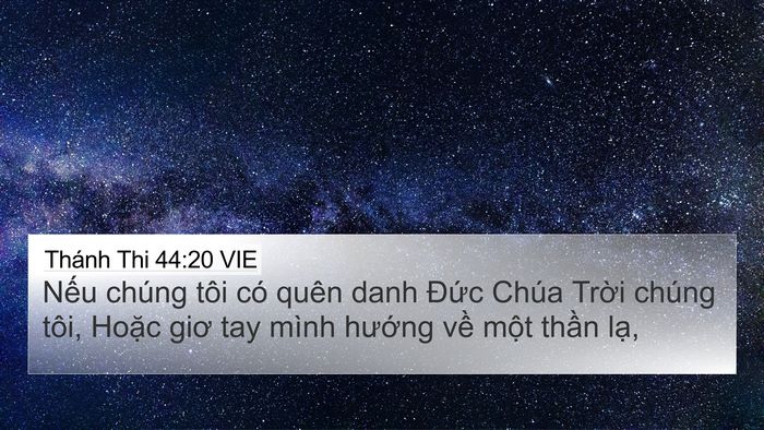 Thánh Thi 44:20 VIE Bible Verse Image