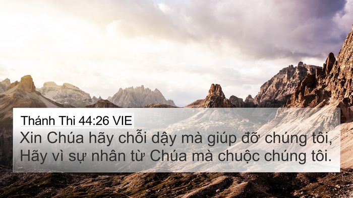 Thánh Thi 44:26 VIE Bible Verse Image