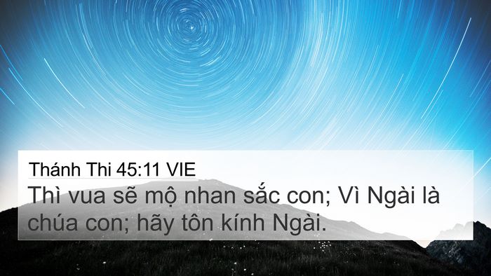 Thánh Thi 45:11 VIE Bible Verse Image