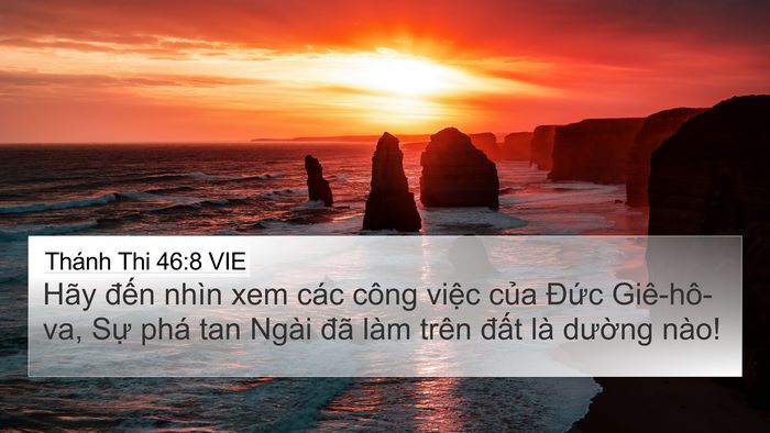 Thánh Thi 46:8 VIE Bible Verse Image