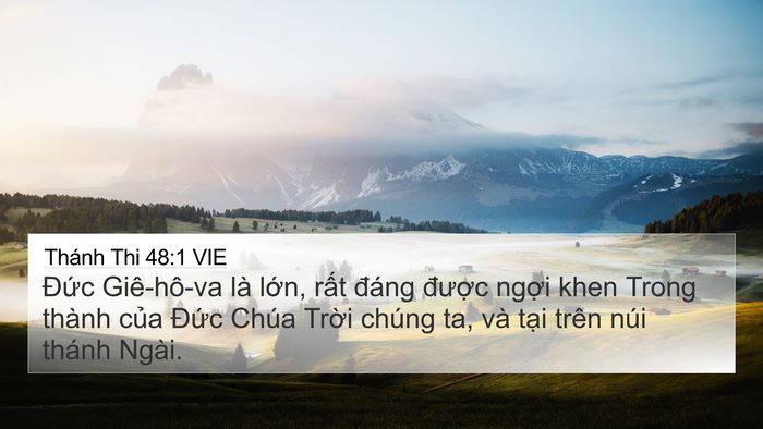 Thánh Thi 48:1 VIE Bible Verse Image