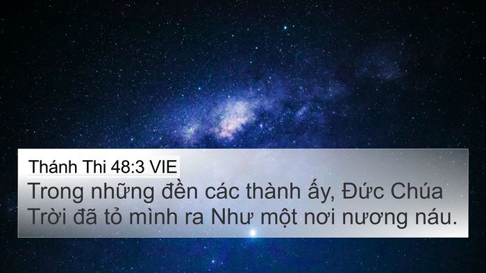 Thánh Thi 48:3 VIE Bible Verse Image