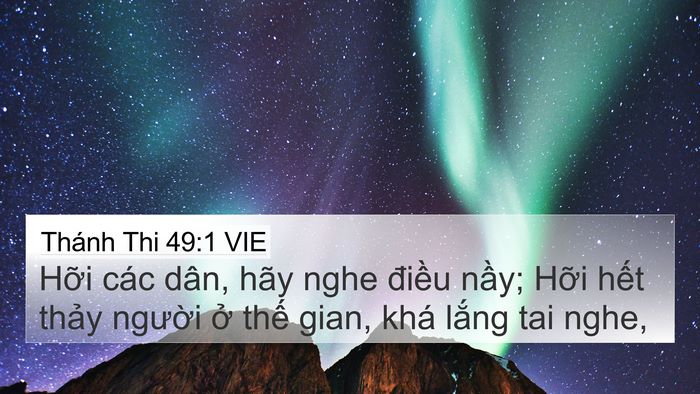 Thánh Thi 49:1 VIE Bible Verse Image
