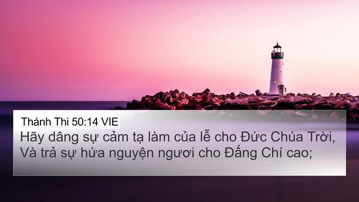 Thánh Thi 50:14 VIE Bible Verse Image