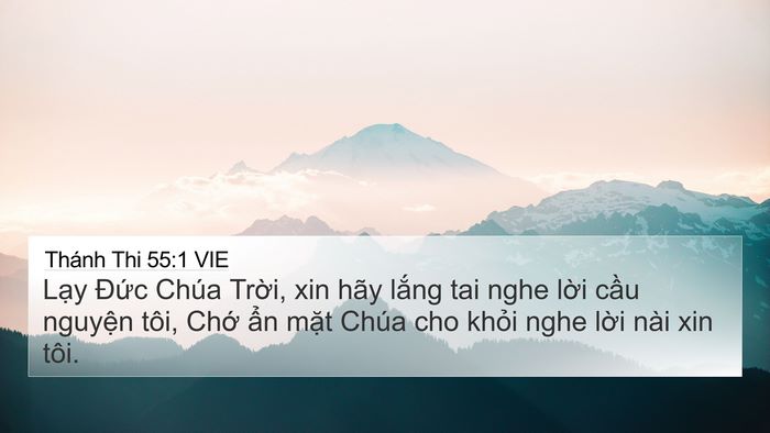 Thánh Thi 55:1 VIE Bible Verse Image