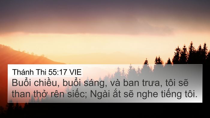 Thánh Thi 55:17 VIE Bible Verse Image