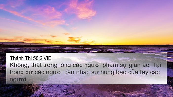 Thánh Thi 58:2 VIE Bible Verse Image