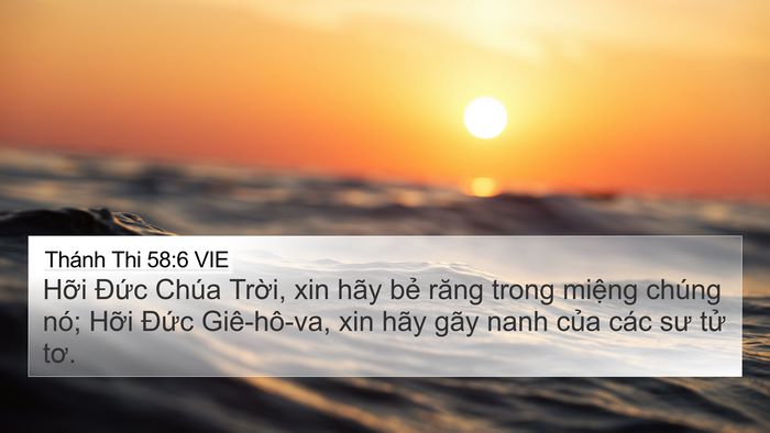 Thánh Thi 58:6 VIE Bible Verse Image
