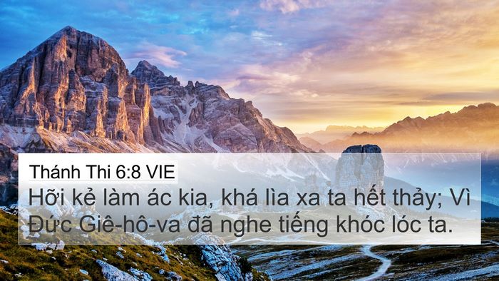 Thánh Thi 6:8 VIE Bible Verse Image