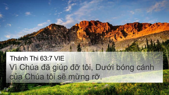 Thánh Thi 63:7 VIE Bible Verse Image