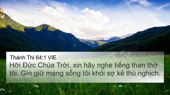 Thánh Thi 64:1 VIE Bible Verse Image