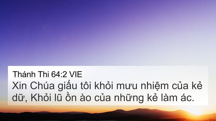 Thánh Thi 64:2 VIE Bible Verse Image