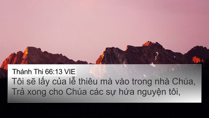Thánh Thi 66:13 VIE Bible Verse Image