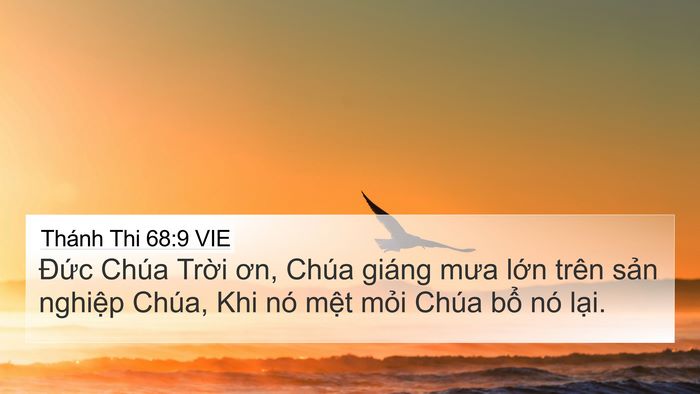 Thánh Thi 68:9 VIE Bible Verse Image