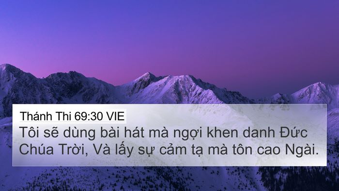 Thánh Thi 69:30 VIE Bible Verse Image