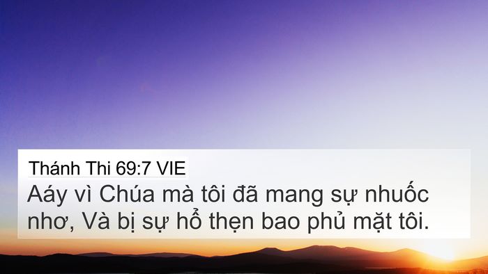 Thánh Thi 69:7 VIE Bible Verse Image