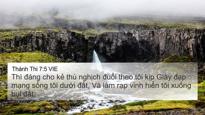 Thánh Thi 7:5 VIE Bible Verse Image