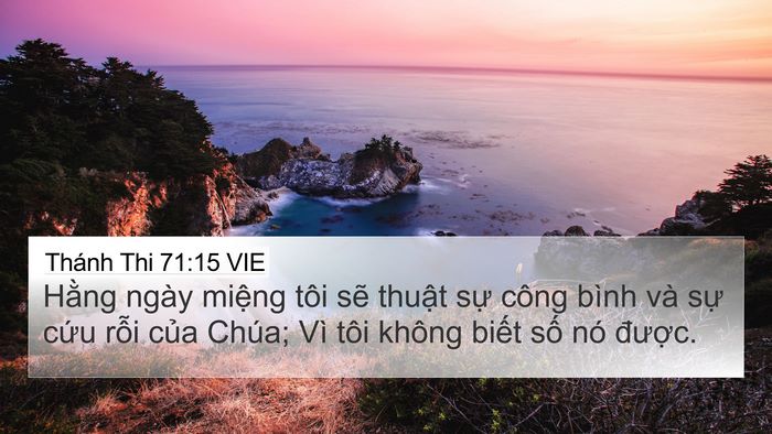 Thánh Thi 71:15 VIE Bible Verse Image