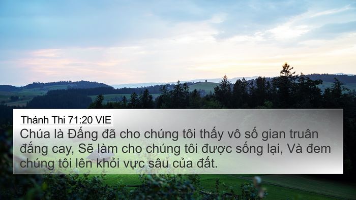 Thánh Thi 71:20 VIE Bible Verse Image