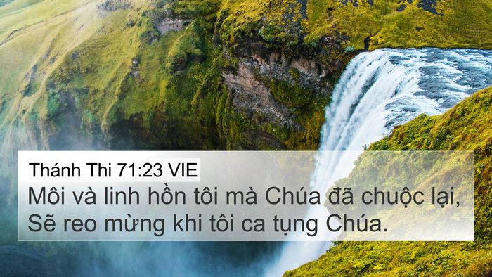 Thánh Thi 71:23 VIE Bible Verse Image