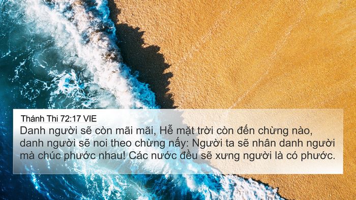 Thánh Thi 72:17 VIE Bible Verse Image