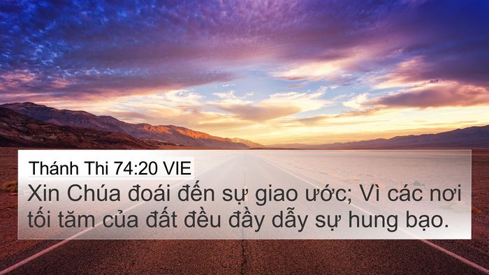 Thánh Thi 74:20 VIE Bible Verse Image