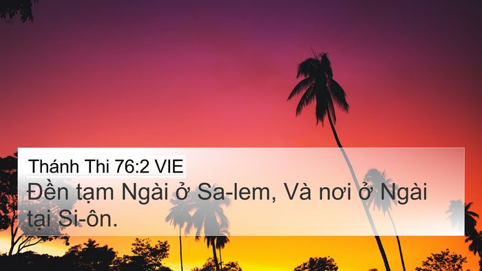 Thánh Thi 76:2 VIE Bible Verse Image