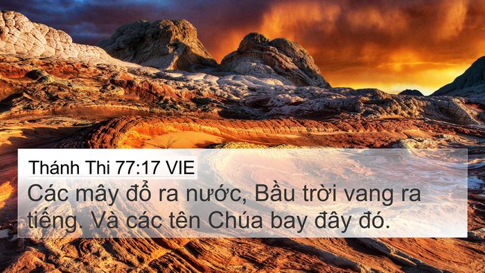 Thánh Thi 77:17 VIE Bible Verse Image