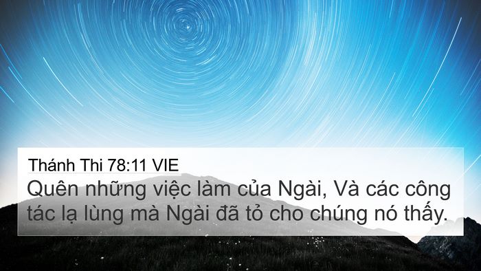 Thánh Thi 78:11 VIE Bible Verse Image