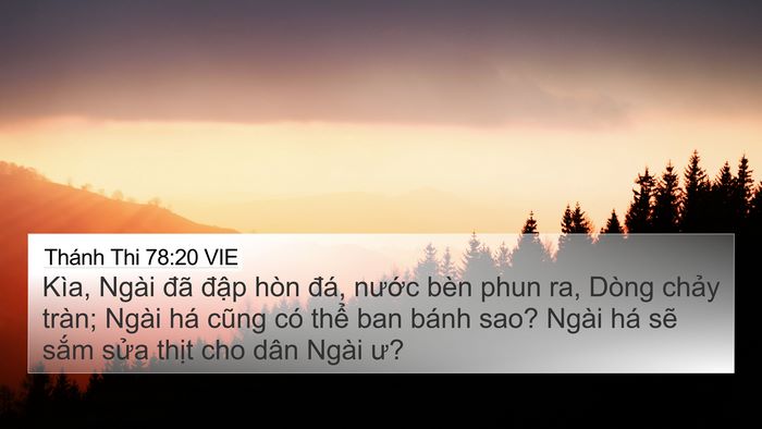 Thánh Thi 78:20 VIE Bible Verse Image