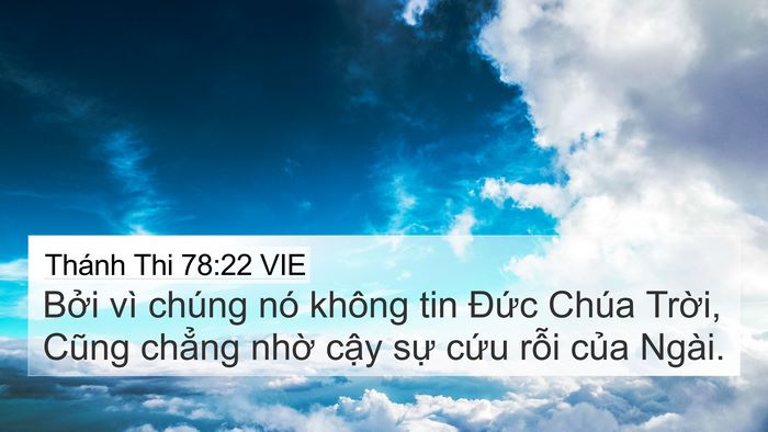 Thánh Thi 78:22 VIE Bible Verse Image