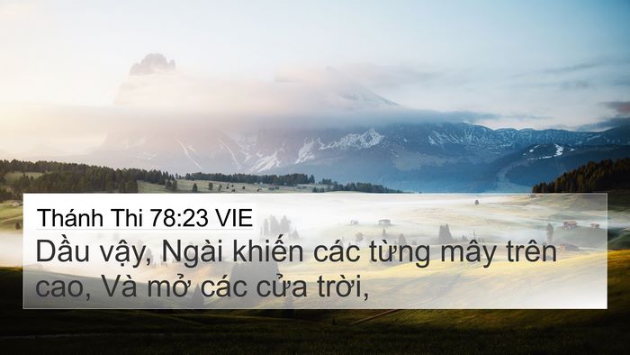 Thánh Thi 78:23 VIE Bible Verse Image